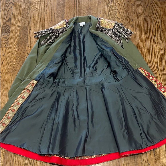 Embellished Green and Multicolor Women's Jacket - Picture 2 of 10